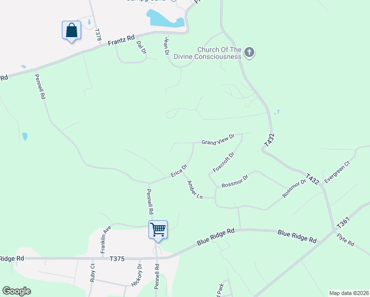 map of restaurants, bars, coffee shops, grocery stores, and more near 22 Overlook Drive in Stroudsburg