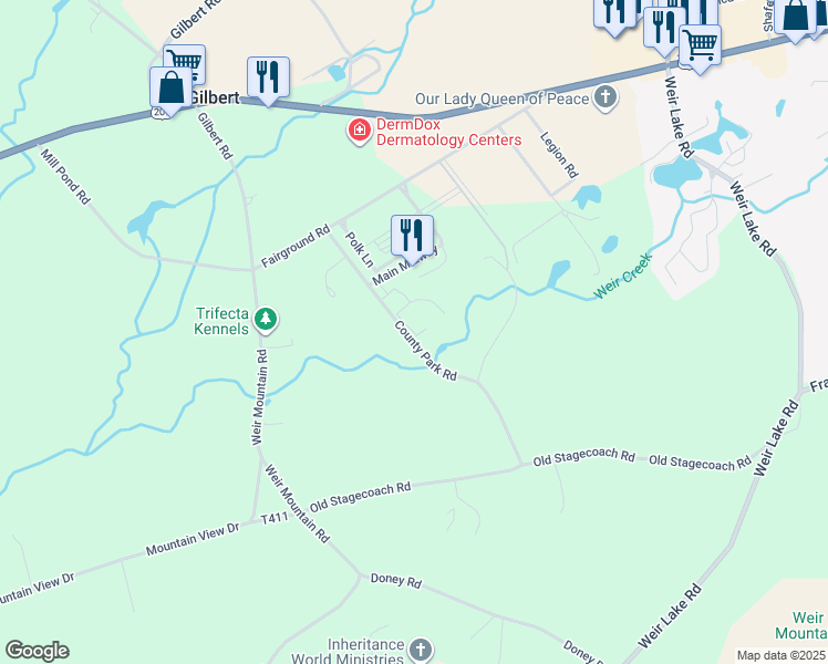 map of restaurants, bars, coffee shops, grocery stores, and more near in Gilbert