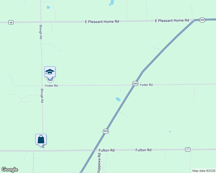 map of restaurants, bars, coffee shops, grocery stores, and more near 9679 Yoder Road in Marshallville