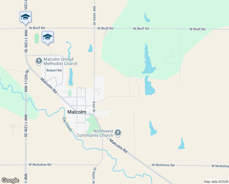 map of restaurants, bars, coffee shops, grocery stores, and more near in Malcolm