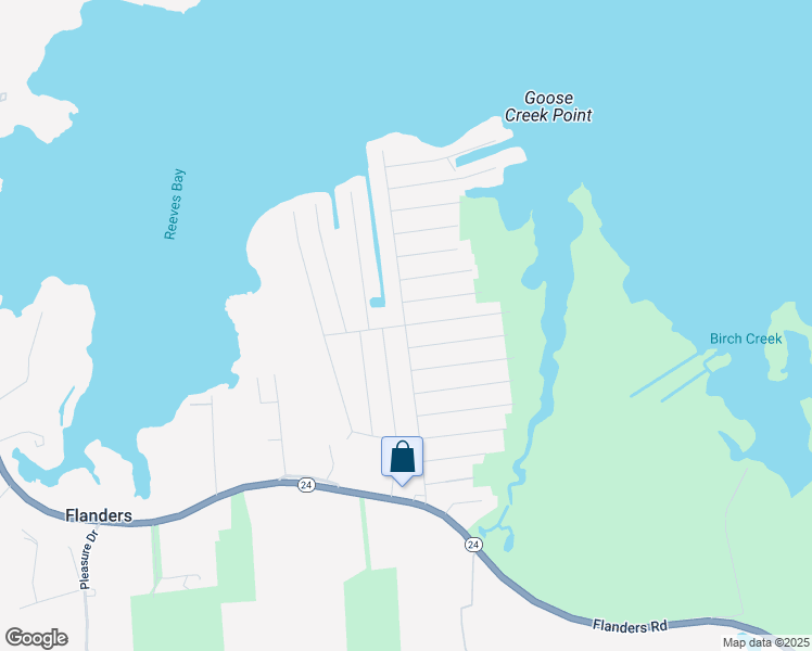 map of restaurants, bars, coffee shops, grocery stores, and more near 0 June Avenue in Flanders