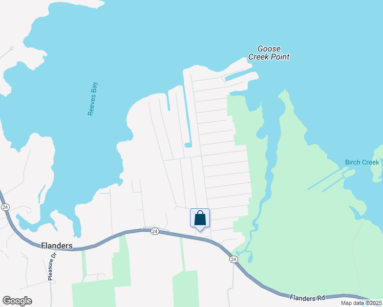 map of restaurants, bars, coffee shops, grocery stores, and more near 114 June Avenue in Flanders