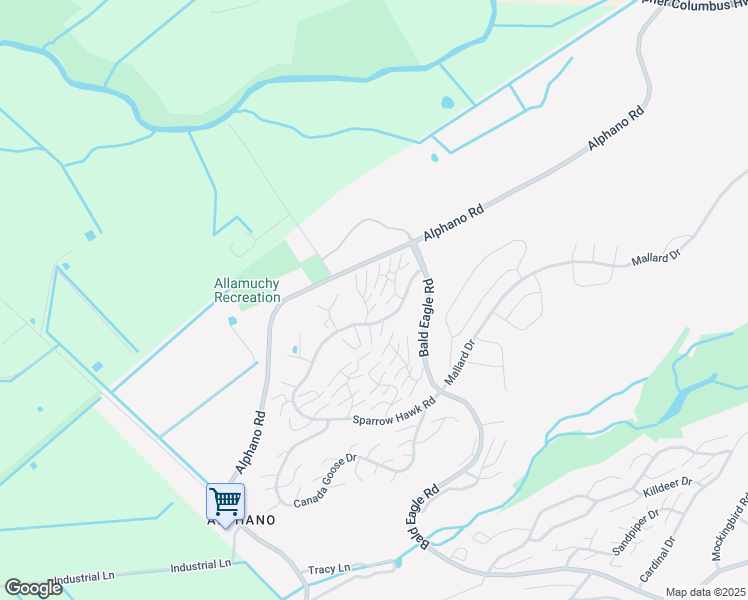 map of restaurants, bars, coffee shops, grocery stores, and more near 12 Grosbeak Dr in Hackettstown