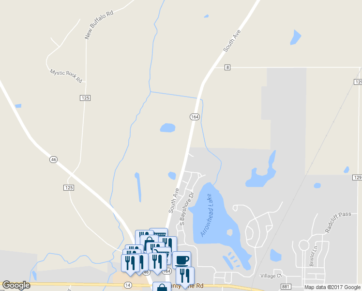 map of restaurants, bars, coffee shops, grocery stores, and more near 14380 South Avenue in Columbiana