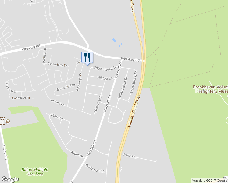 map of restaurants, bars, coffee shops, grocery stores, and more near 353 Randall Road in Ridge