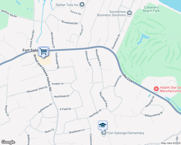map of restaurants, bars, coffee shops, grocery stores, and more near 5 Crocus Lane in Northport