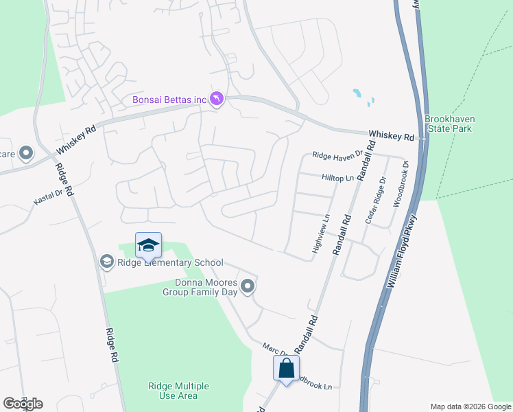 map of restaurants, bars, coffee shops, grocery stores, and more near 348 Edinburgh Dr in Ridge