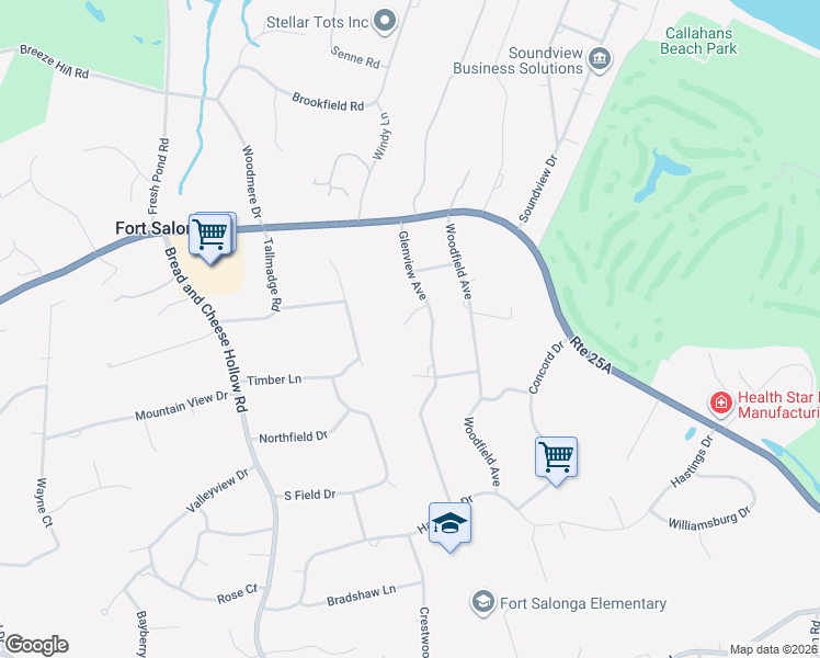 map of restaurants, bars, coffee shops, grocery stores, and more near 5 Crocus Lane in Northport