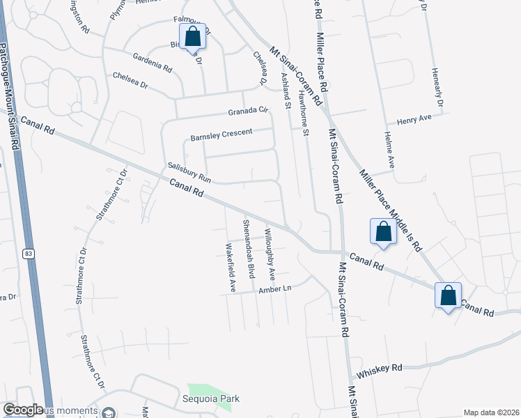 map of restaurants, bars, coffee shops, grocery stores, and more near 8 Madrid Court in Mount Sinai