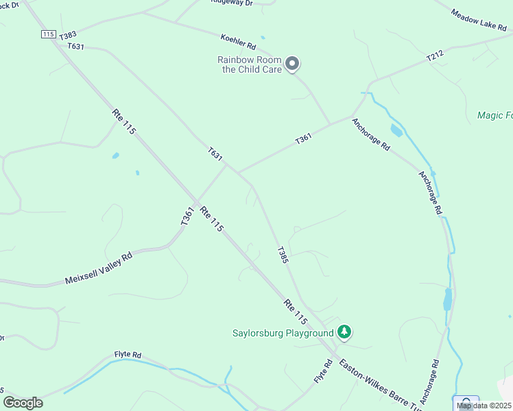 map of restaurants, bars, coffee shops, grocery stores, and more near 1623 Bonser Road in Saylorsburg