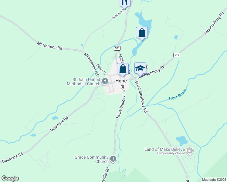 map of restaurants, bars, coffee shops, grocery stores, and more near 6 Washington Street in Blairstown
