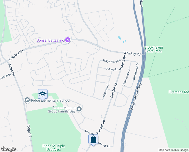 map of restaurants, bars, coffee shops, grocery stores, and more near 255 Edinburgh Drive in Ridge