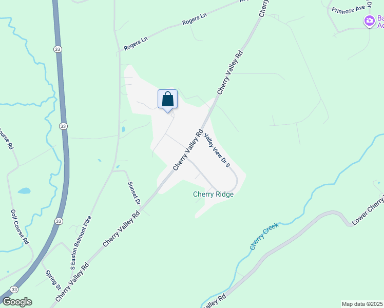 map of restaurants, bars, coffee shops, grocery stores, and more near 2107 Valley View Drive South in Saylorsburg
