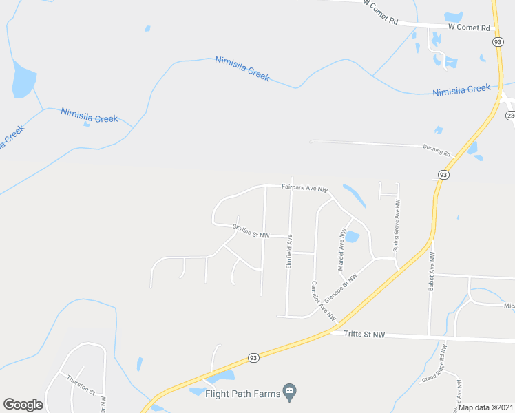 map of restaurants, bars, coffee shops, grocery stores, and more near 8882 Greenmeadow Avenue Northwest in Canal Fulton