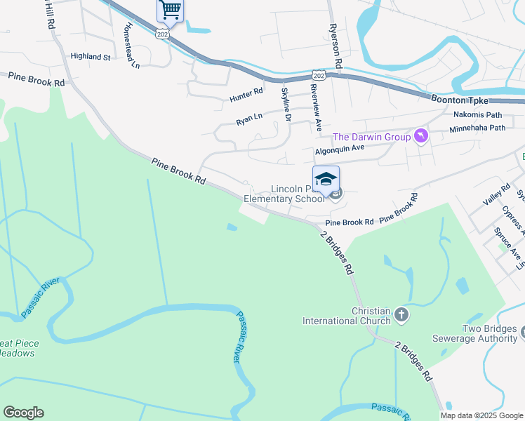 map of restaurants, bars, coffee shops, grocery stores, and more near 311 Pine Brook Road in Lincoln Park