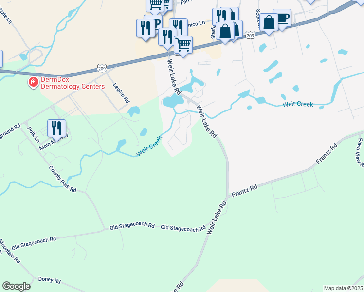 map of restaurants, bars, coffee shops, grocery stores, and more near 5162 Hickory Lane in Gilbert