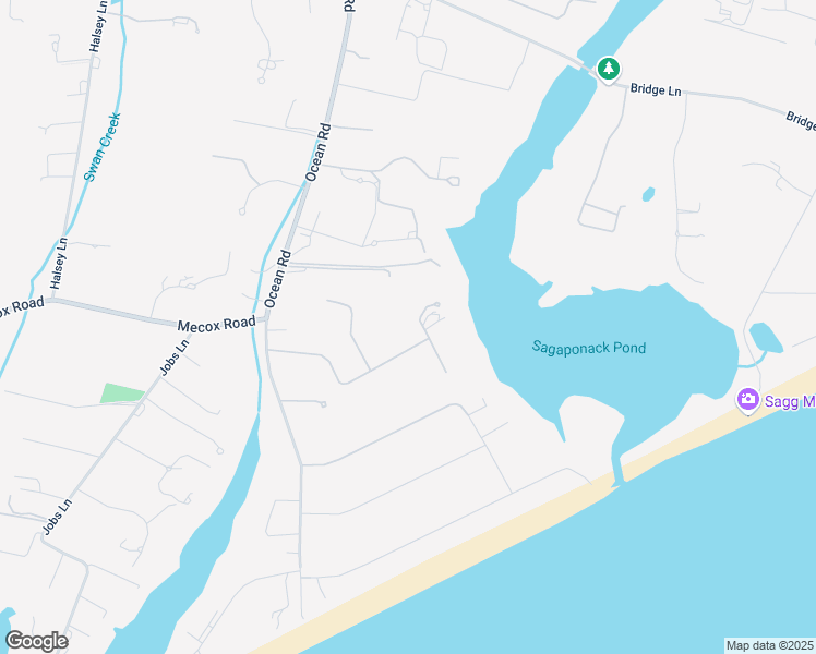 map of restaurants, bars, coffee shops, grocery stores, and more near 194 Quimby Lane in Bridgehampton