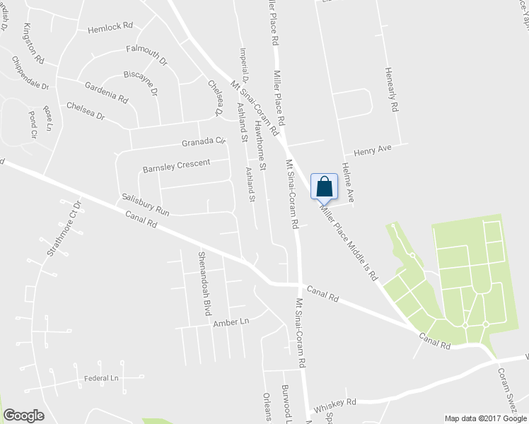 map of restaurants, bars, coffee shops, grocery stores, and more near 22 Hawthorne Street in Mount Sinai