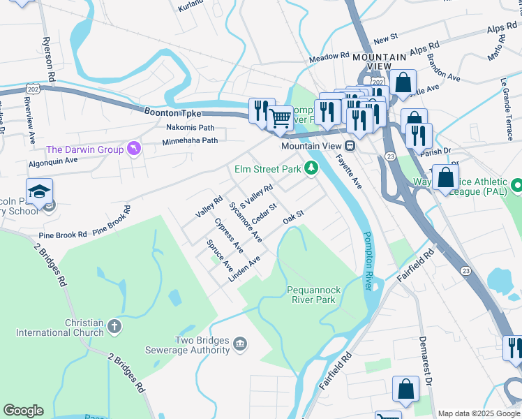 map of restaurants, bars, coffee shops, grocery stores, and more near 5 Cedar Street in Lincoln Park