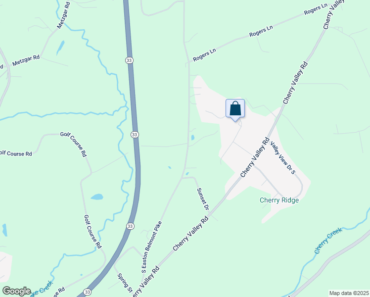 map of restaurants, bars, coffee shops, grocery stores, and more near 241 South Easton Belmont Pike in Saylorsburg