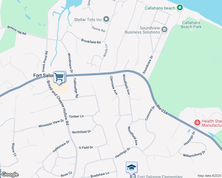 map of restaurants, bars, coffee shops, grocery stores, and more near 12 Glenview Avenue in Northport
