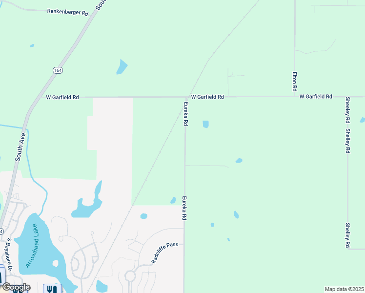 map of restaurants, bars, coffee shops, grocery stores, and more near 13710 Eureka Road in Columbiana