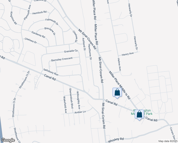 map of restaurants, bars, coffee shops, grocery stores, and more near 22 Hawthorne Street in Mount Sinai