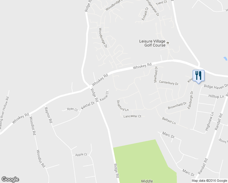 map of restaurants, bars, coffee shops, grocery stores, and more near 29 Lamont Road in Ridge
