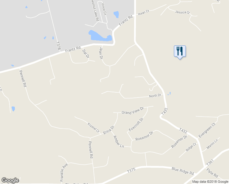 map of restaurants, bars, coffee shops, grocery stores, and more near Edge Hill Road in Brodheadsville