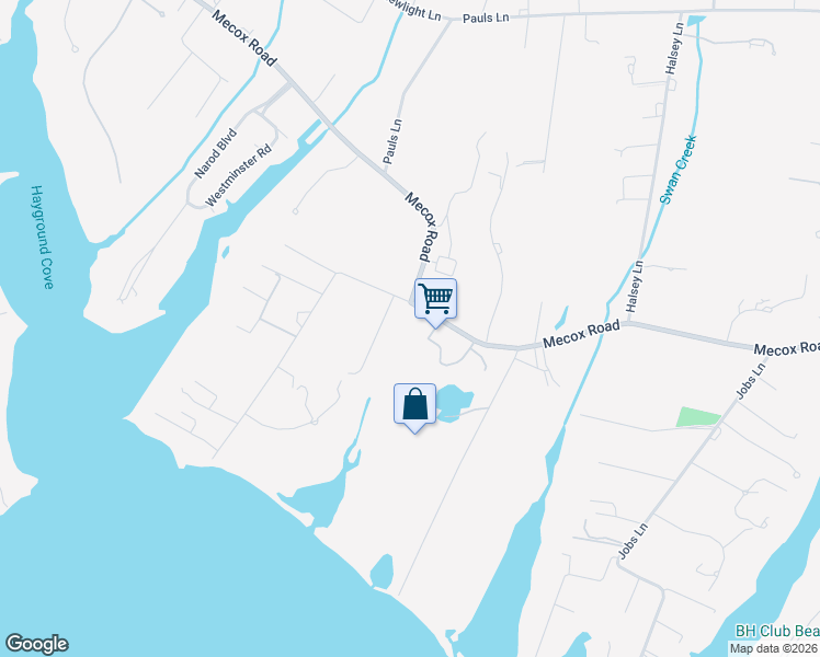 map of restaurants, bars, coffee shops, grocery stores, and more near 677 Mecox Road in Water Mill