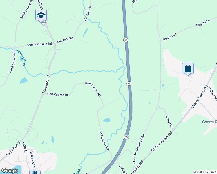 map of restaurants, bars, coffee shops, grocery stores, and more near 113 Capone Lane in Saylorsburg