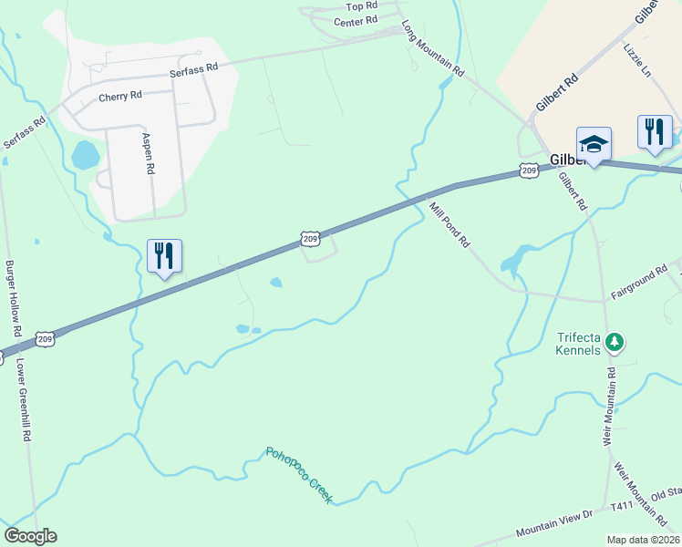 map of restaurants, bars, coffee shops, grocery stores, and more near 8 Horseshoe Drive in Effort