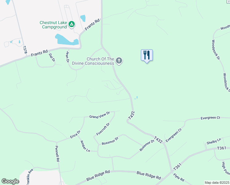 map of restaurants, bars, coffee shops, grocery stores, and more near 121 Peyton Lane in Brodheadsville