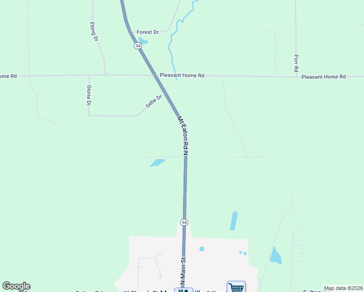 map of restaurants, bars, coffee shops, grocery stores, and more near 9182 Mount Eaton Road North in Marshallville