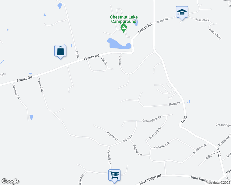 map of restaurants, bars, coffee shops, grocery stores, and more near 233 Deanne Court in Brodheadsville