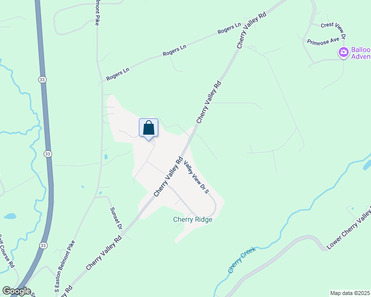 map of restaurants, bars, coffee shops, grocery stores, and more near 5541 Cherry Valley Road in Saylorsburg