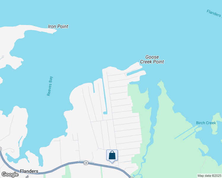 map of restaurants, bars, coffee shops, grocery stores, and more near 264 Longneck Boulevard in Flanders