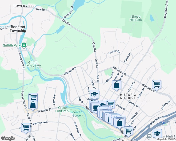 map of restaurants, bars, coffee shops, grocery stores, and more near 7 Cooper Drive in Boonton