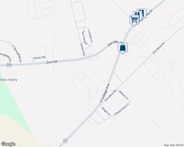 map of restaurants, bars, coffee shops, grocery stores, and more near 183 Meadow Ln in Bellefonte