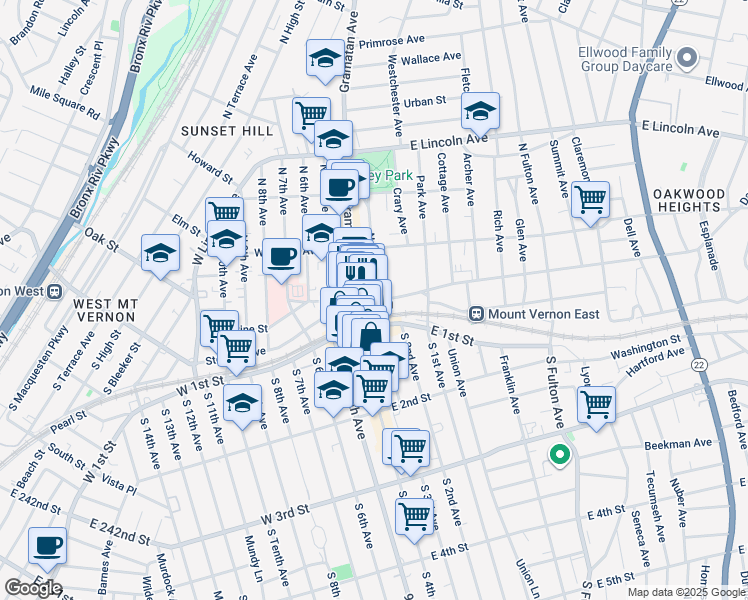 map of restaurants, bars, coffee shops, grocery stores, and more near E Prospect Ave & N 3rd Ave in Fleetwood