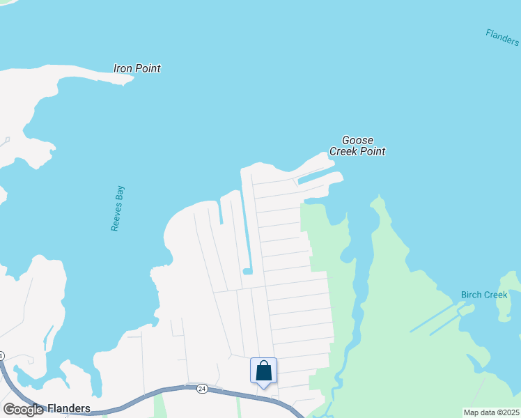 map of restaurants, bars, coffee shops, grocery stores, and more near 264 Longneck Boulevard in Flanders
