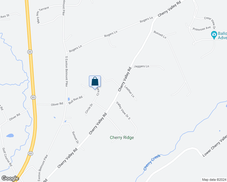 map of restaurants, bars, coffee shops, grocery stores, and more near 5541 Cherry Valley Road in Saylorsburg