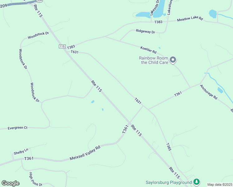 map of restaurants, bars, coffee shops, grocery stores, and more near 1693 Bonser Road in Saylorsburg