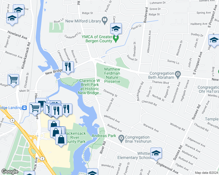 map of restaurants, bars, coffee shops, grocery stores, and more near 788 Winthrop Road in Teaneck