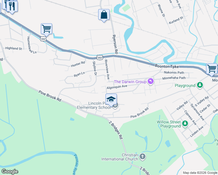 map of restaurants, bars, coffee shops, grocery stores, and more near 225 Davitt Court in Lincoln Park