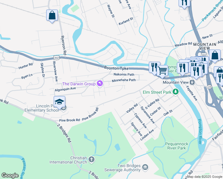 map of restaurants, bars, coffee shops, grocery stores, and more near 55 Iroquois Avenue in Lincoln Park