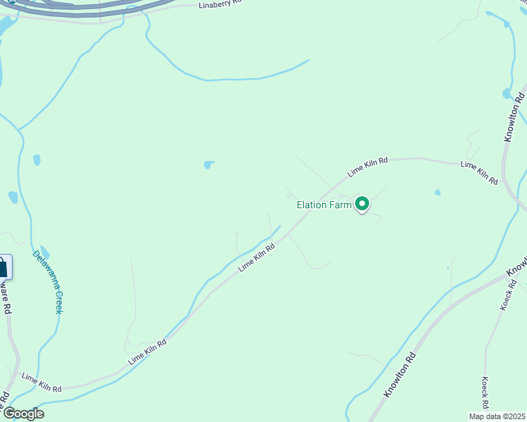 map of restaurants, bars, coffee shops, grocery stores, and more near 43 Lime Kiln Road in Knowlton Township