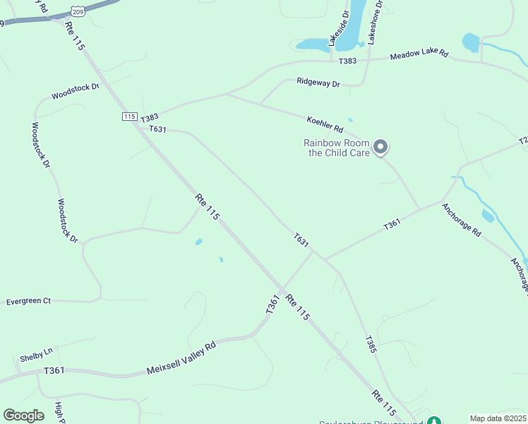 map of restaurants, bars, coffee shops, grocery stores, and more near 1693 Bonser Road in Saylorsburg
