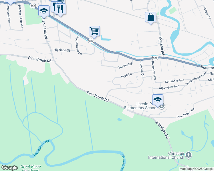 map of restaurants, bars, coffee shops, grocery stores, and more near 10 Christopher Court in Lincoln Park