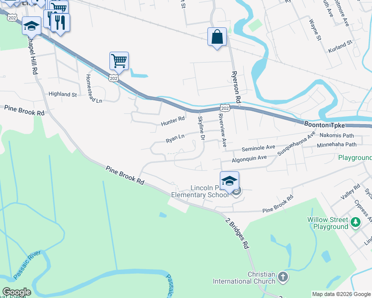 map of restaurants, bars, coffee shops, grocery stores, and more near 2 Jeremy Court in Lincoln Park